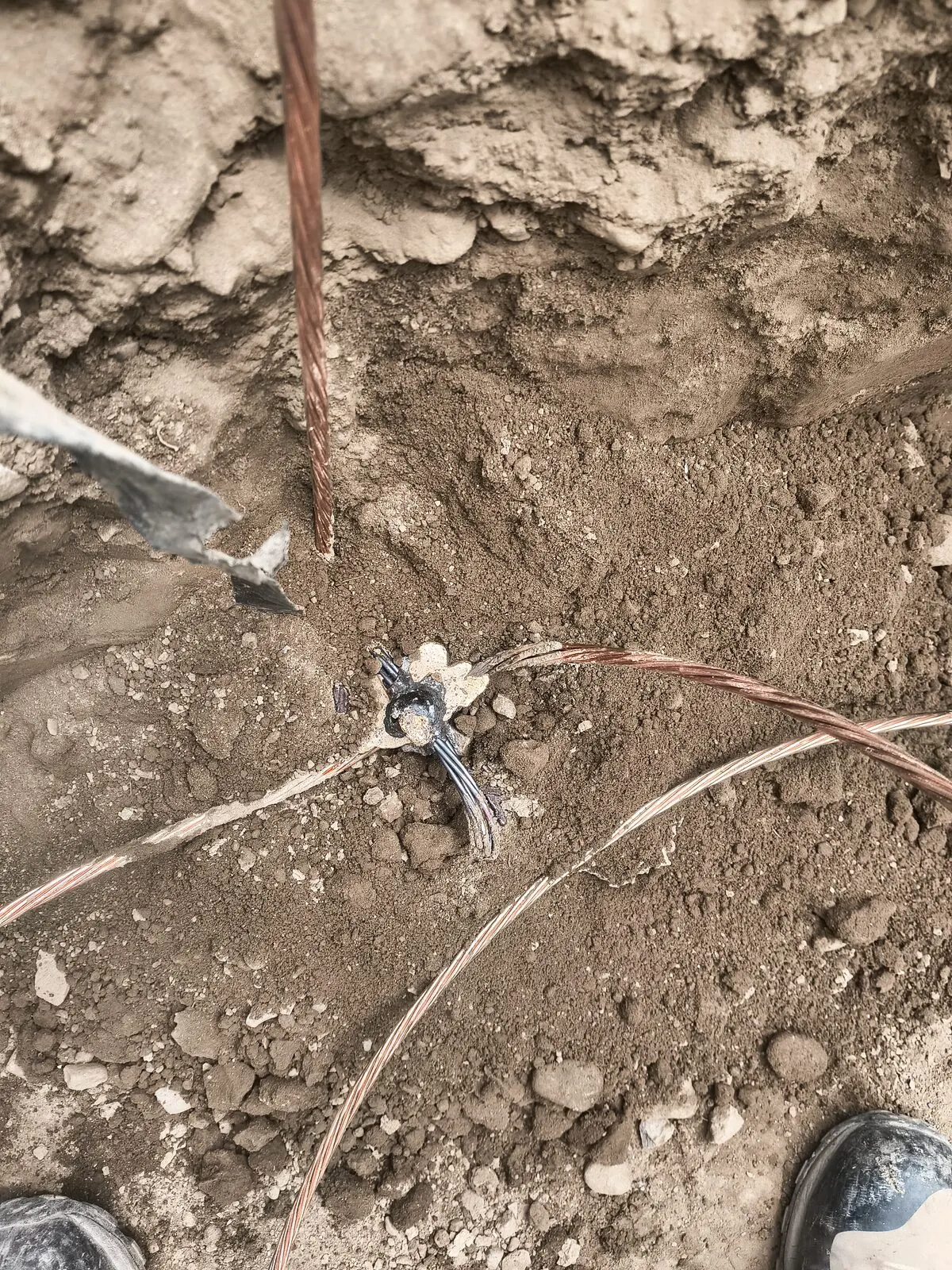 Soldadura cadweld puesta a tierra